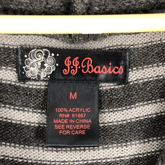 Vintage 90s-Y2K Long-Sleeve Sweater Dress, Cable Knit Neckline Stripes, SZ M - Picture 7 of 7